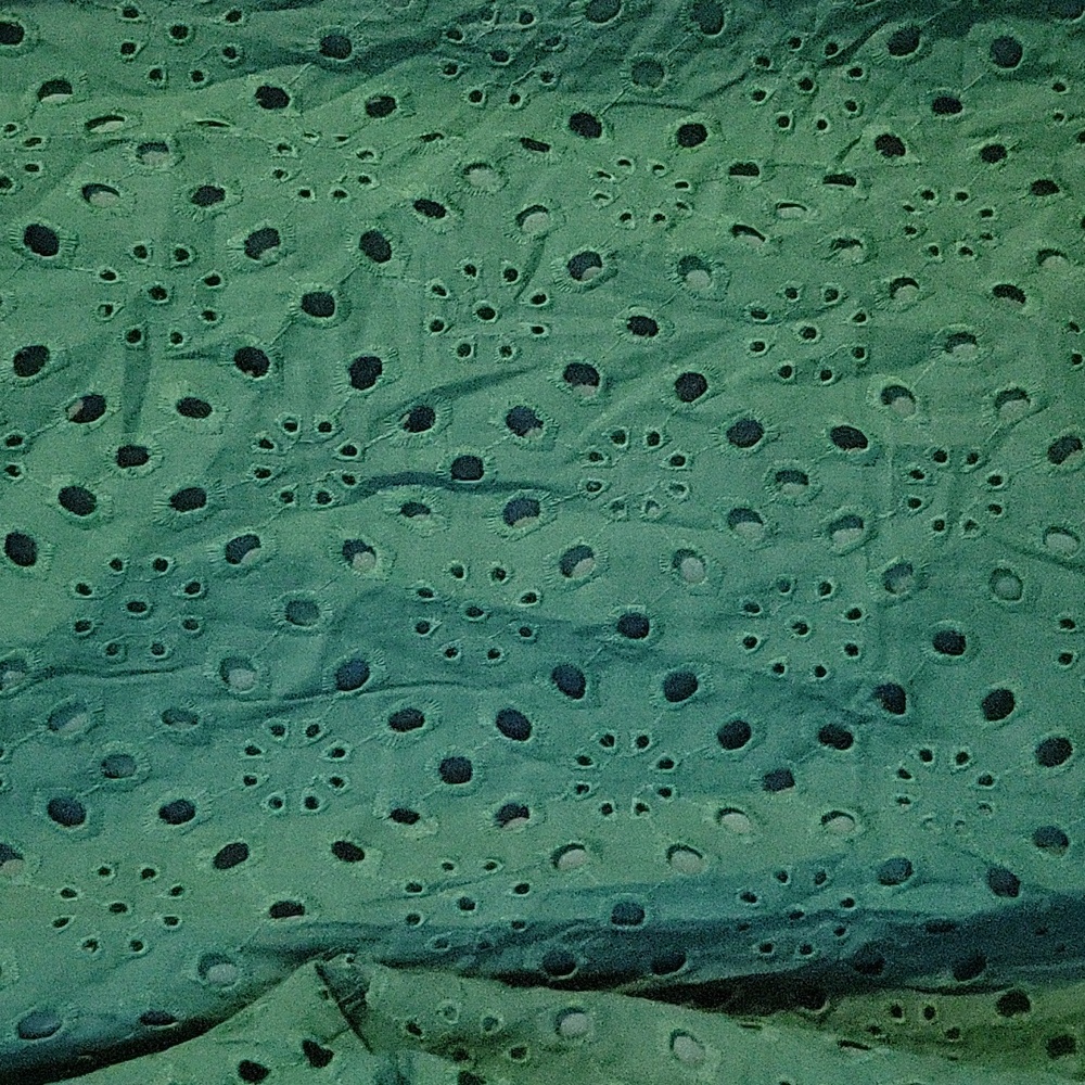 Dark Green Eyelet Blouse - Picture 6 of 6